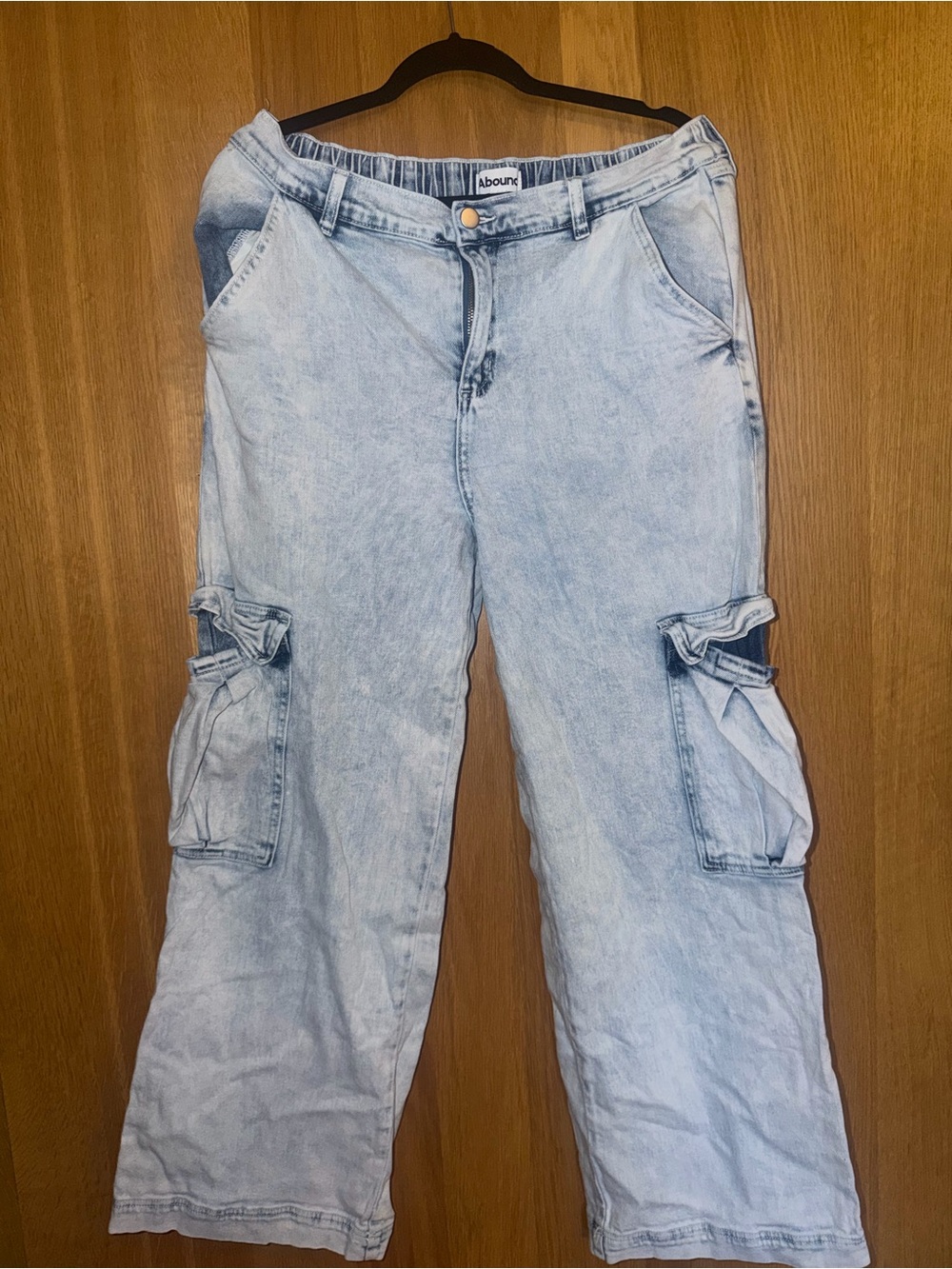Abound Pale Blue Denim Cargo Pants